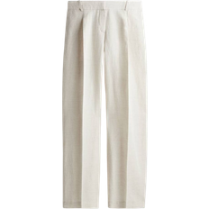 H&M Ljusbeigemelerad MAMA Byxa i Linmix Before & After Size S
