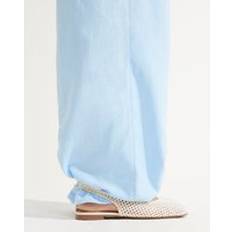 Synthetic Ballerinas River Island Cream Crochet Slingback Ballet Pumps - Womens