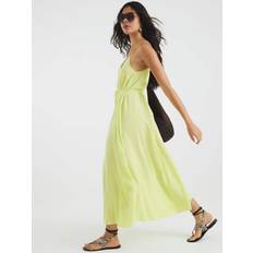 River Island Sleeveless Tie Waist Maxi Dress - Green