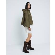 Capes & Ponchos River Island Womens Waxed Cape Jacket - Khaki