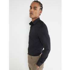 River Island Herr Skjortor River Island Mens Premium Long Sleeve Formal Shirt - Black