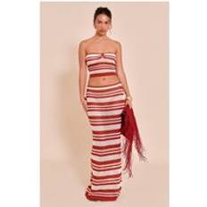 Orange Skirts PrettyLittleThing Crochet Knitted Maxi Skirt - Orange