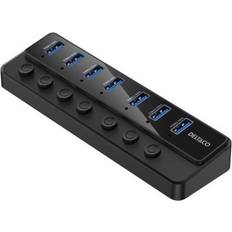 7 port usb 3.0 Deltaco USB-A Hub 7-Port Grå