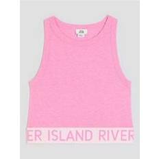 Sleeveless Tops Children's Clothing River Island Girl Waistband Tank Top - Pink