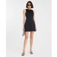 River Island Womens Sleeveless Shift Mini Dress - Black
