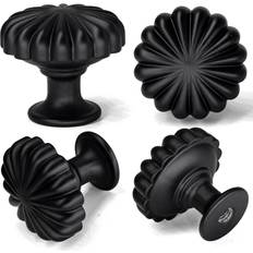 4 Pack Black Cabinet Knobs Pulls Vintage Cupboard Dresser