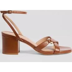 LK Bennett Shoes LK Bennett Ena Leather Block Heel Formal Sandals - Tan