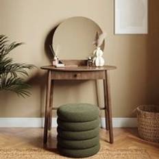 Dunelm Dressing Tables Dunelm Jorja with Mirror Dark Stained Wood Dressing Table