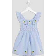 3-6M Dresses River Island Mini Girls Lemon Frill Dress - Blue Stripe