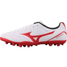 Mizuno Artificial Grass (AG) Football Shoes Mizuno Potrero Wide AG Short Nail Soccer Shoes - White/Red