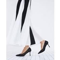 River Island Spetsiga Klackskor Med Mesh - Svart