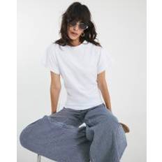 River Island Womens Ruched Side Kimono Sleeve T-Shirt - White