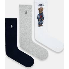 Polo Ralph Lauren Socks on sale Polo Ralph Lauren Bear Crew Socks 3 Pack - Grey/White/Navy