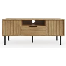 Wood TV Benches GFW Nervata Oak/Black TV Bench 119.5x49cm