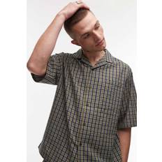 Short Sleeve Boxy Textured Check Shirt - Multi