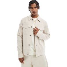 Men Jackets River Island Western Jacket - Stone