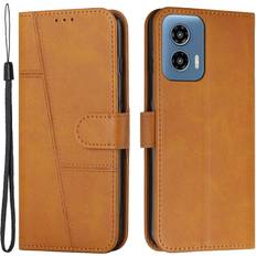 Veanxin Motorola Moto G34 5G Case Book Stand Design Leather Phone Cover
