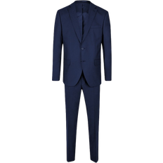 Steffen Klein Regular Fit Wool Stretch Business Suit - Blue