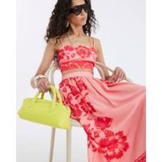 River Island Floral Beach Maxi Skirt - Pink Floral