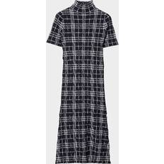 Burberry Dresses Burberry Check Wool Blend Dress - Ink/Chalk