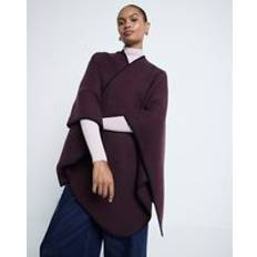 Red Capes & Ponchos River Island Womens Blanket Stitch Cape - Red