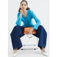 River Island Women Cardigans River Island Womens Long Sleeve Peplum Cardigan - Blue