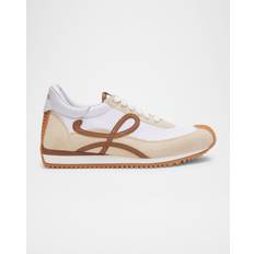 Flow Runner 2.0 Leather Trimmed Shell Suede Sneakers - White