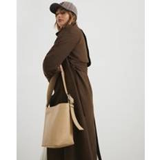 River Island Womens Cream Leather Bucket Bag - Cream