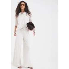 L T-shirts River Island Cream Premium Short Sleeve Boxy T-Shirt - Cream