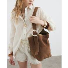 River Island Bucket Bags River Island Premium Large Suede Bucket Bag - Brown