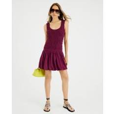 River Island Blend Shirred Mini Dress - Purple