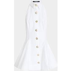 Balmain Dresses Balmain Halter Popeline Fit-&-Flare Mini Shirtdress - White