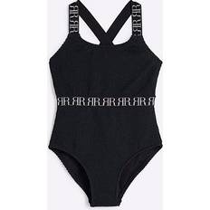 Elastane Bathing Suits Children's Clothing River Island Textured Elastic Swimsuit - Black
