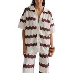 Malina Överdelar Malina Alana Oversized Knitted Shirt - Vit
