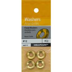 Washers Hillman 4-Count #12 Brass Finishing Washer