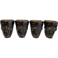 Halloween Clear Skull Glasses 4 Pack 20 x 0.7 x 0.2 cm