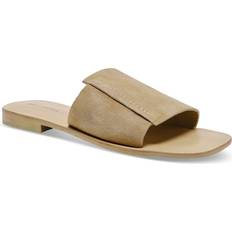 Beige - Suede Slides Free People Verona Slide Sandals Oiled Silt Suede - EU 40