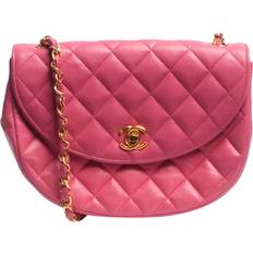 Chanel Bags Chanel Vintage 1986 Leather Half Moon Cross-Body Bag - Pink