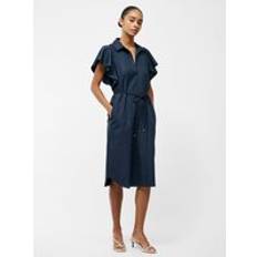 French Connection Cotton Dresses French Connection Cambria Cotton Belted Dress - Navy