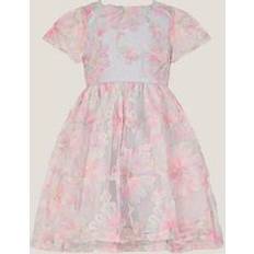 Dragkedja Klänningar Monsoon Girls Haisley 3D Flower Dress - Multi