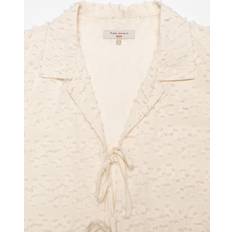 Nudie Jeans Dam Kläder Nudie Jeans Moa Tie Fringe Shirt - Offwhite