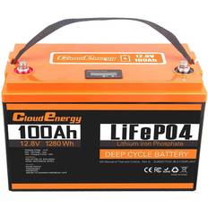 Lifepo4 100ah batterier Cloudenergy 12 V 100 Ah LiFePO4 Akku
