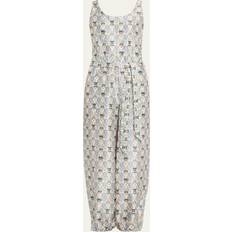 Loro Piana Jumpsuits & Overalls Loro Piana Nadia Belted Wide-Leg Cuffed Romper - Chalk/Deep Lagooon