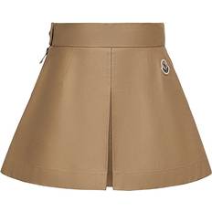 Moncler Skirts Moncler Pleated Cotton Gabardine Skirt - Beige