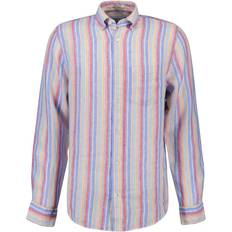 Gant Linne Överdelar Gant Herr Regular fit flerfärgad randig linneskjorta (XXXL)