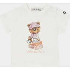 Pocket T-shirts Moncler Teddy Bear Motif Cotton T-Shirt - White