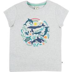 Alice Organic Cotton Applique T-Shirt - Grey Marl/Sea Life