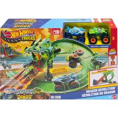 Hot Wheels Play Set Hot Wheels Monster Trucks Sharks vs Dinos Dragon Destruction