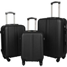 Luggage Groundlevel Delta Stripe Set of 3 - Black