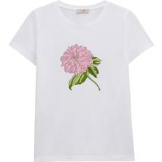 Hobbs Tops Hobbs Pixie Floral Embroidered T-Shirt - White/Pink
